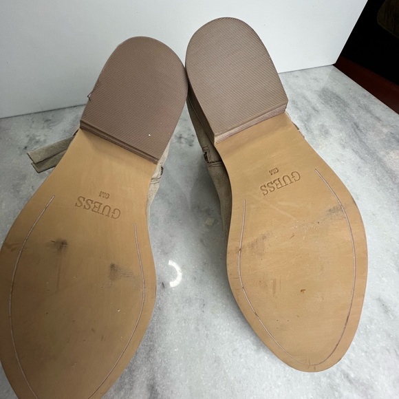 Guess Taupe Suede Ankle Booties - Picture 10 of 14